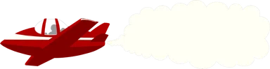 Free Stock Photo: Illustration of an airplane with a blank smoke cloud