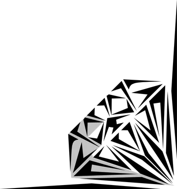 Free Stock Photo: Illustration of a lower left frame corner with a diamond