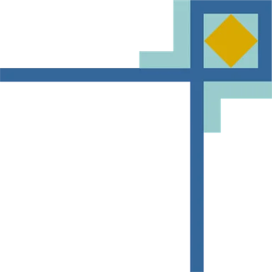Free Stock Photo: Illustration of a blue upper right frame corner