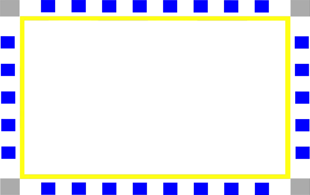 Illustration of a blank blue and yellow frame border : Free Stock Photo