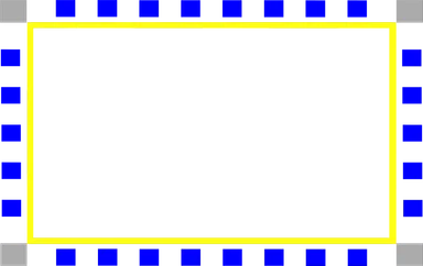 Free Stock Photo: Illustration of a blank blue and yellow frame border