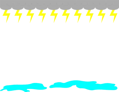 Free Stock Photo: Illustration of a blank frame border with thunder clouds and rain