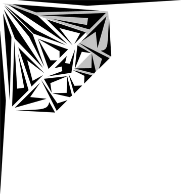 Free Stock Photo: Illustration of an upper left frame corner with a diamond