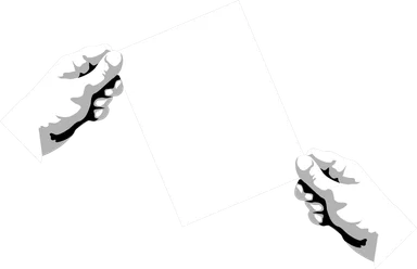 Free Stock Photo: Illustration of hands holding a blank paper