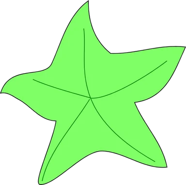 Free Stock Photo: Illustration of a green starfish