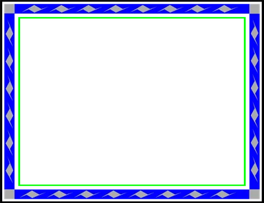 Free Stock Photo: Illustration of a blank blue and green frame border
