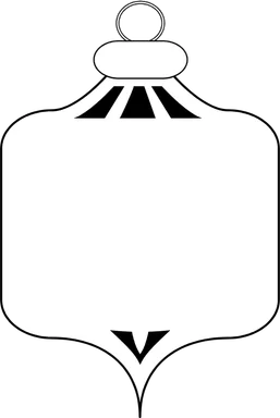 Free Stock Photo: Illustration of a blank Christmas ornament frame border