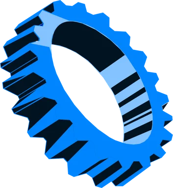 Free Stock Photo: Illustration of a blue gear