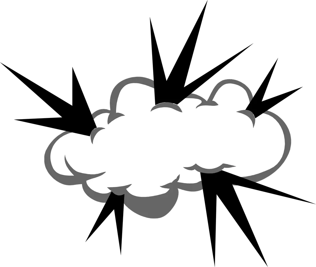 Illustration of a cloud with bolts coming out of it : Free Stock Photo