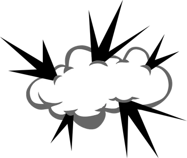 Free Stock Photo: Illustration of a cloud with bolts coming out of it