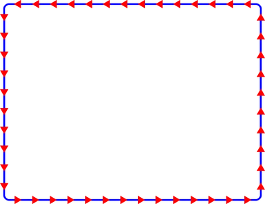 Free Stock Photo: Illustration of a blank blue and red frame border