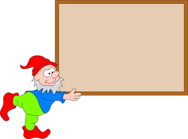 Free Stock Photo: Illustration of a Christmas elf carrying a large blank box