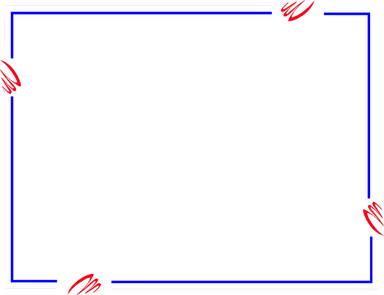 Free Stock Photo: Illustration of a blank red and blue frame