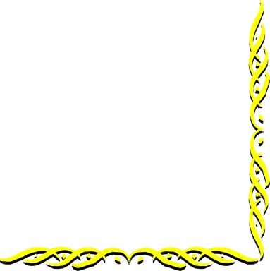 Free Stock Photo: Illustration of a lower right yellow frame corner