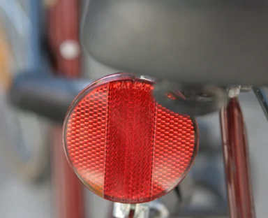 Free Stock Photo: Close-up of a red bike reflector