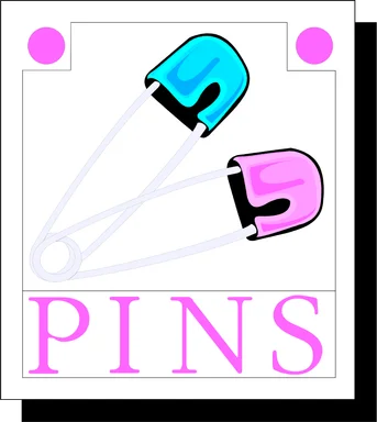 Free Stock Photo: Illustration of baby pins with text