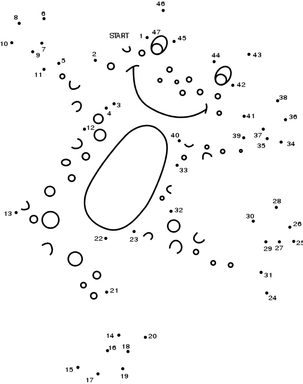 Free Stock Photo: Illustration of a blank dot-to-dot puzzle