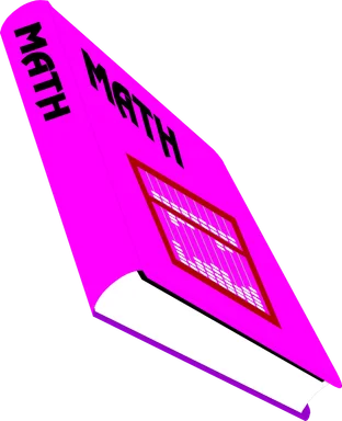 Free Stock Photo: Illustration of a purple math textbook