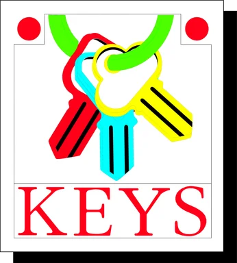 Free Stock Photo: Illustration of keys on a ring with text