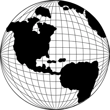 Free Stock Photo: Illustration of a globe with a map of the americas