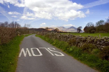 Free Stock Photo: A country road with slow text