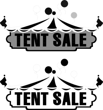 Free Stock Photo: Illustration of tents and tent sale texts