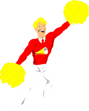 Free Stock Photo: Illustration of a male cheerleader