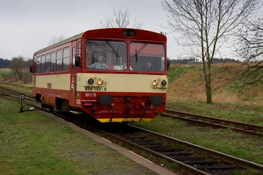 Free Stock Photo: A small red train