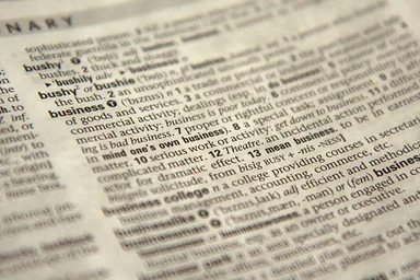 Free Stock Photo: Close-up of the word business in the dictionary
