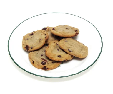 Free Stock Photo: Chocolate chip cookies on a plate