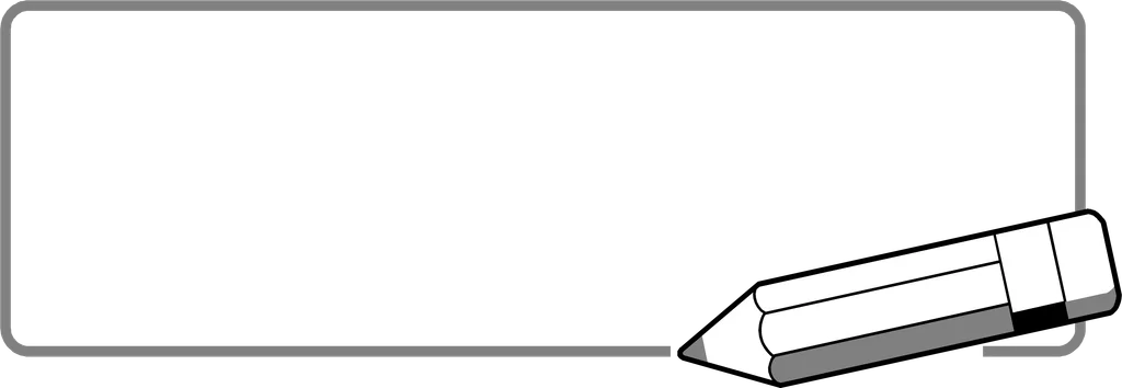 Illustration of a blank frame border with a pencil : Free Stock Photo
