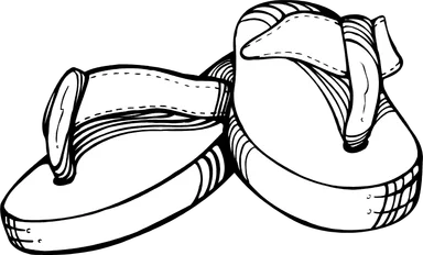Free Stock Photo: Illustration of a pair of thongs