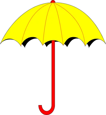 Free Stock Photo: Illustration of a yellow umbrella