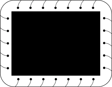 Free Stock Photo: Illustration of a blank chalkboard frame border