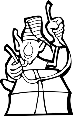 Free Stock Photo: Illustration of an elf wrapping a present