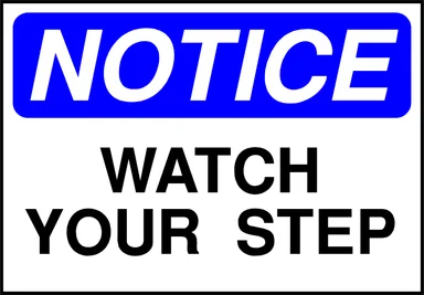Free Stock Photo: Illustration of watch your step warning sign
