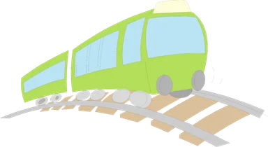 Free Stock Photo: Illustration of a green train