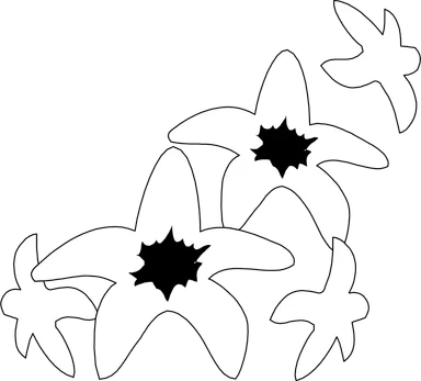 Free Stock Photo: Illustration of white flowers
