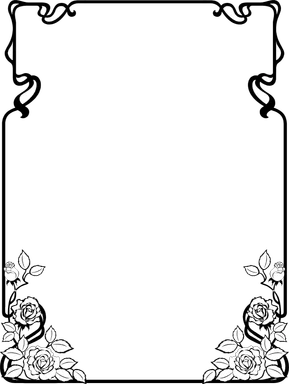 Free Stock Photo: Illustration of a blank frmae border with flowers