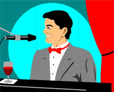 Free Stock Photo: Illustration of a man playing a piano