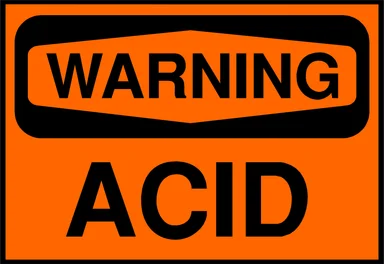Free Stock Photo: Illustration of an acid warning sign