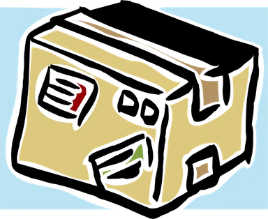 Free Stock Photo: Illustration of a postal package
