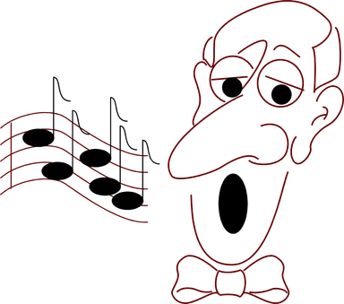Free Stock Photo: Illustration of a man singing