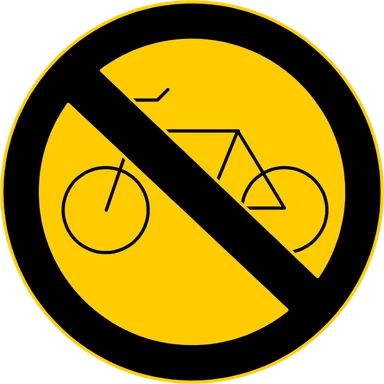 Free Stock Photo: Illustration of a no bikes warning sign