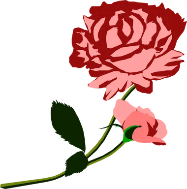 Free Stock Photo: Illustration of a red rose