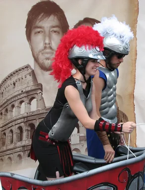 Free Stock Photo: Chariot drivers at the 2009 Red Bull Soap Box Derby in Atlanta, Georgia