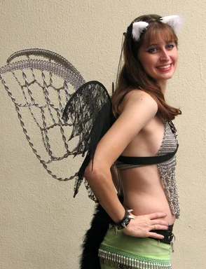 Free Stock Photo: A beautiful girl in a fairy cat costume at Dragoncon 2009 in Atlanta, Georgia