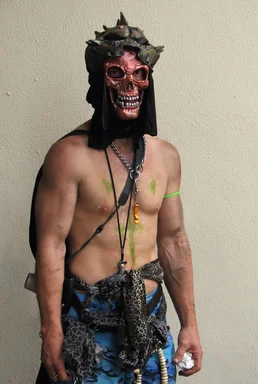 Free Stock Photo: A man in a skull mask and costume at Dragoncon 2009 in Atlanta, Georgia