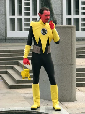 Free Stock Photo: A man in a Yellow Lantern costume at Dragoncon 2009 in Atlanta, Georgia