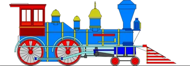 Free Stock Photo: Illustration of a steam locomotive train